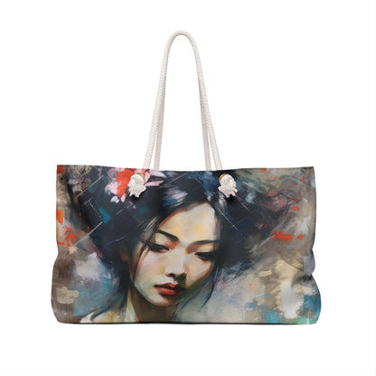 Weekender Bag with Geisha Art: Style with Japanese Artistic Flair