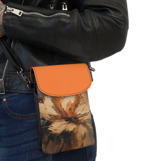Artistic Fusion: Small Cell Phone Wallet Infused with Tan Hua-Inspired Abstract Art