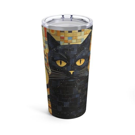 Gustav Klimt Cat Tumbler: Embrace Feline Beauty and Artistic Splendor