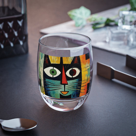 Picasso's Midcentury Muse: Art-Inspired Whiskey Glass for Vintage Fashion and Home Decor