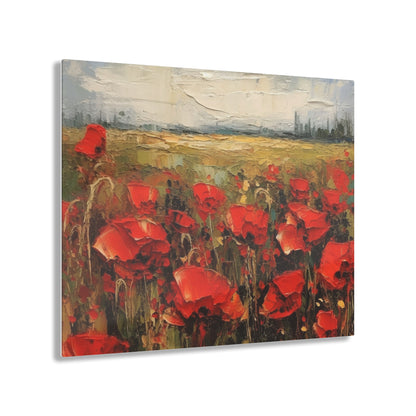 Abstract Poppy Fields: Acrylic Prints for Artistic Inspiration