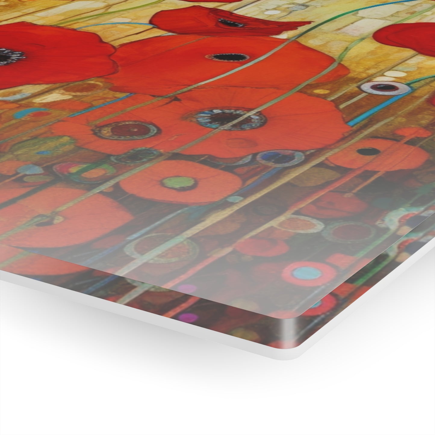 Floral Symphony: Acrylic Prints showcasing Gustav Klimt's Poppies in Art Nouveau