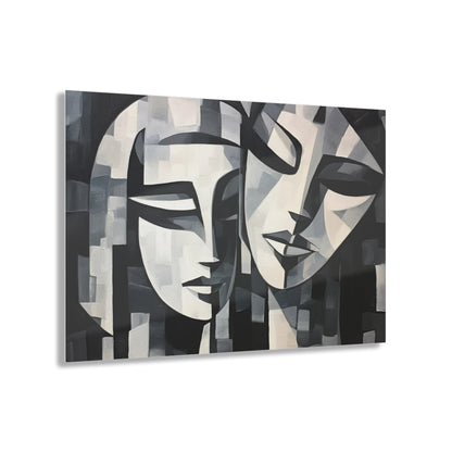 Abstract Oil Paint Acrylic Prints: Cubist Artistry in a Portable Masterpiece