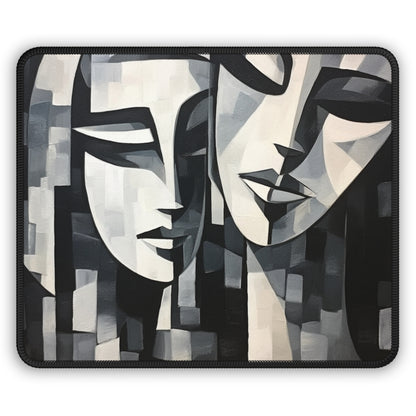 Abstract Oil Paint Gaming Mouse Pad: Cubist Artistry in a Portable Masterpiece