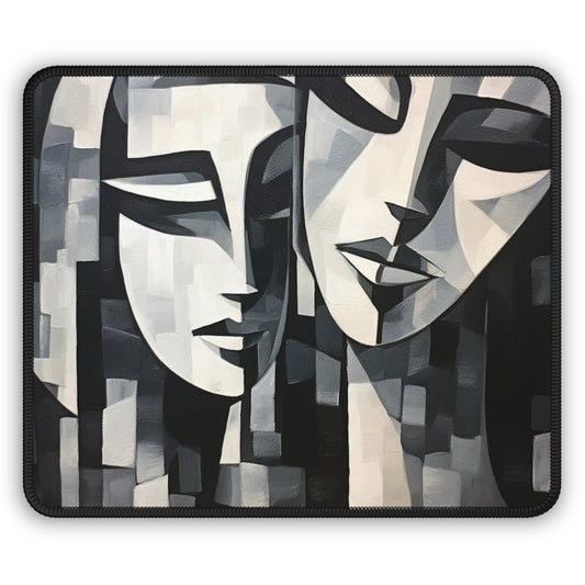 Abstract Oil Paint Gaming Mouse Pad: Cubist Artistry in a Portable Masterpiece