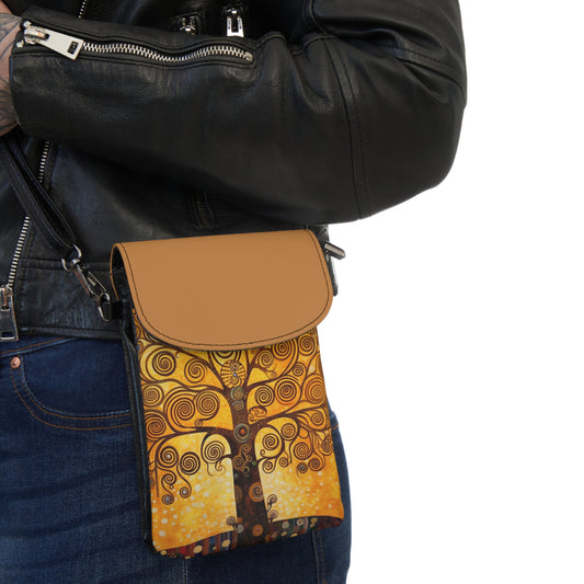 The Tree of Life Small Cell Phone Wallet: A Modern Art Tribute to Gustav Klimt