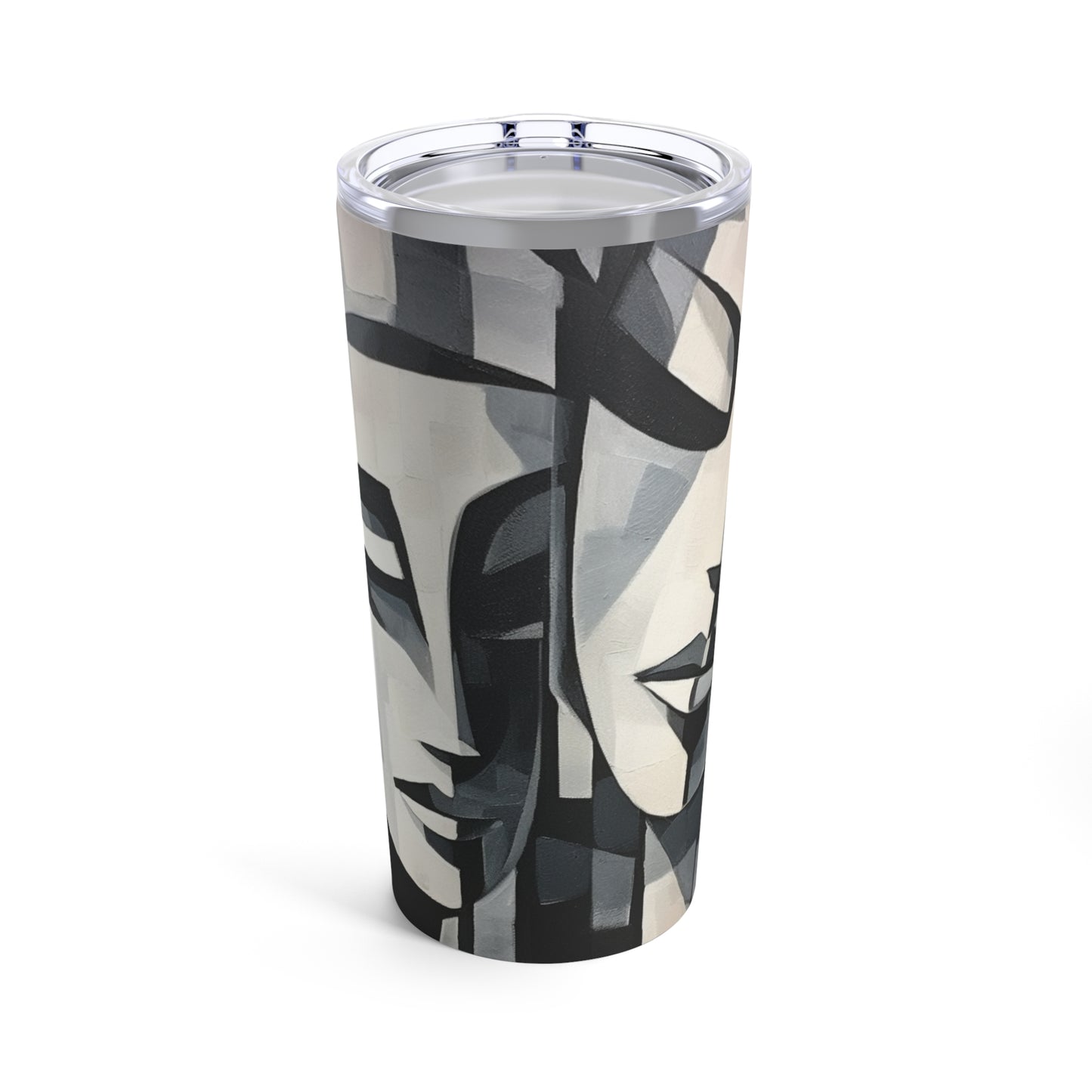 Abstract Oil Paint Tumbler: Cubist Artistry in a Portable Masterpiece