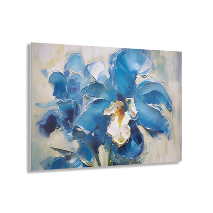 Embrace Artistic Expression with Blue Orchid Abstract Painting Acrylic Prints