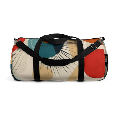 Abstract Elegance: Midcentury Modern Duffel Bag with Modern Abstract Art and Vintage Fashion