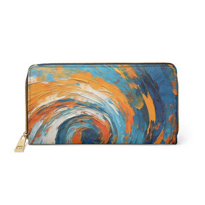 Atomic Age Design Abstract Art Zipper Wallet