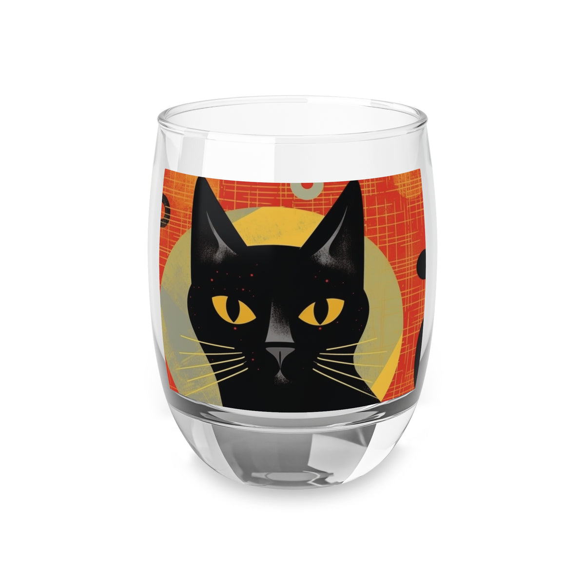 Midcentury Whisker Delight: Atomic Age Design Meets Cat-Inspired Whiskey Glass for Vintage Fashion Lovers