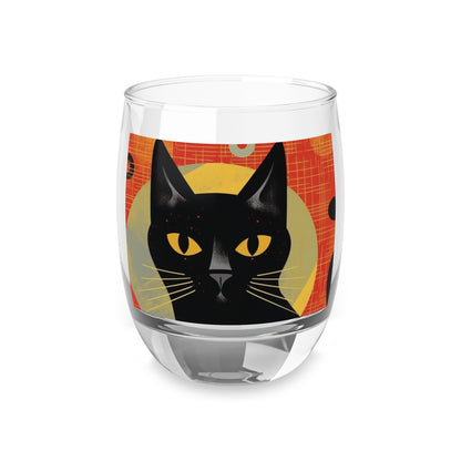 Midcentury Whisker Delight: Atomic Age Design Meets Cat-Inspired Whiskey Glass for Vintage Fashion Lovers