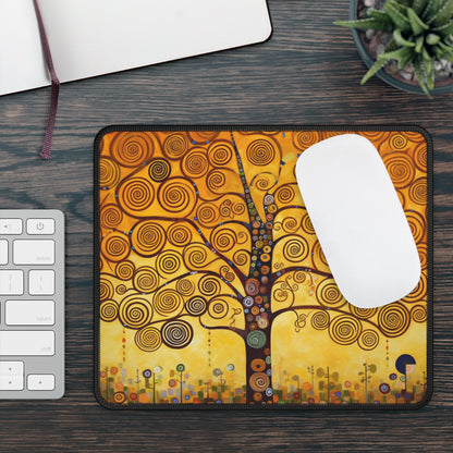 Symbolic Harmony: Gustav Klimt Tree of Life Gaming Mouse Pad, Embrace Artistic Elegance