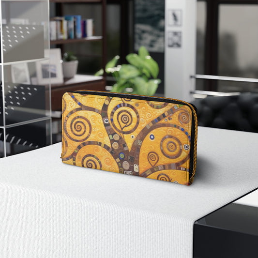 Gustav Klimt Tree of Life Zipper Wallet: Embrace Symbolism and Elegance