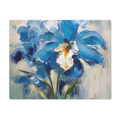 Embrace Artistic Expression with Blue Orchid Abstract Painting Placemat