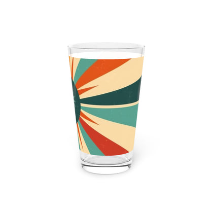 Vintage Fashion Vibes: Starburst Candy Colored Midcentury Modern Pint Glass