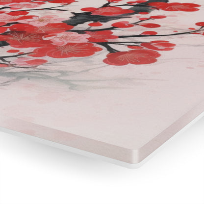 Cherry Blossom Delight: Acrylic Prints Adorned with Intricate Flower Drawings and Artistry