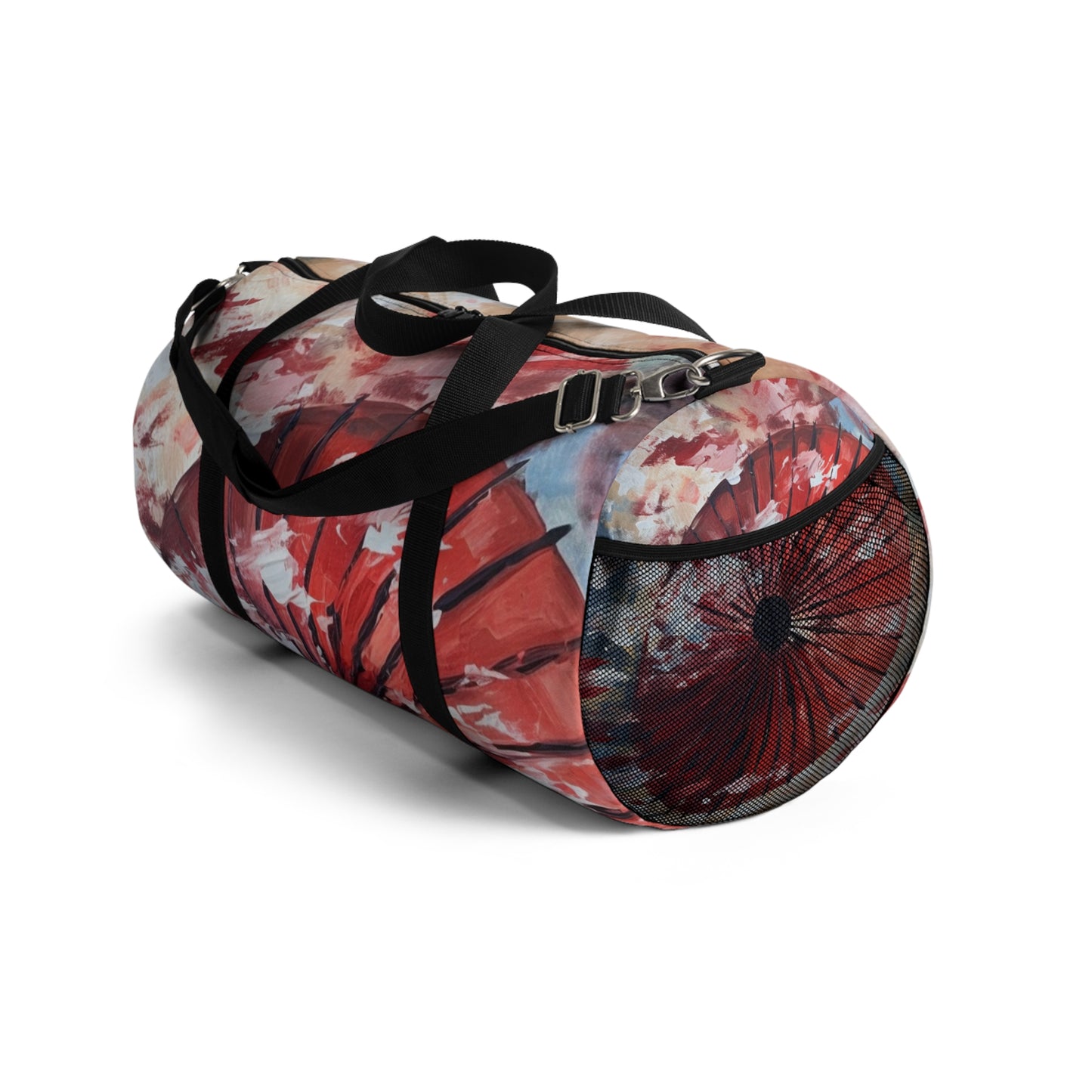 Abstract Japanese Umbrella Painting Duffel Bag: Unleashing Artistic Beauty