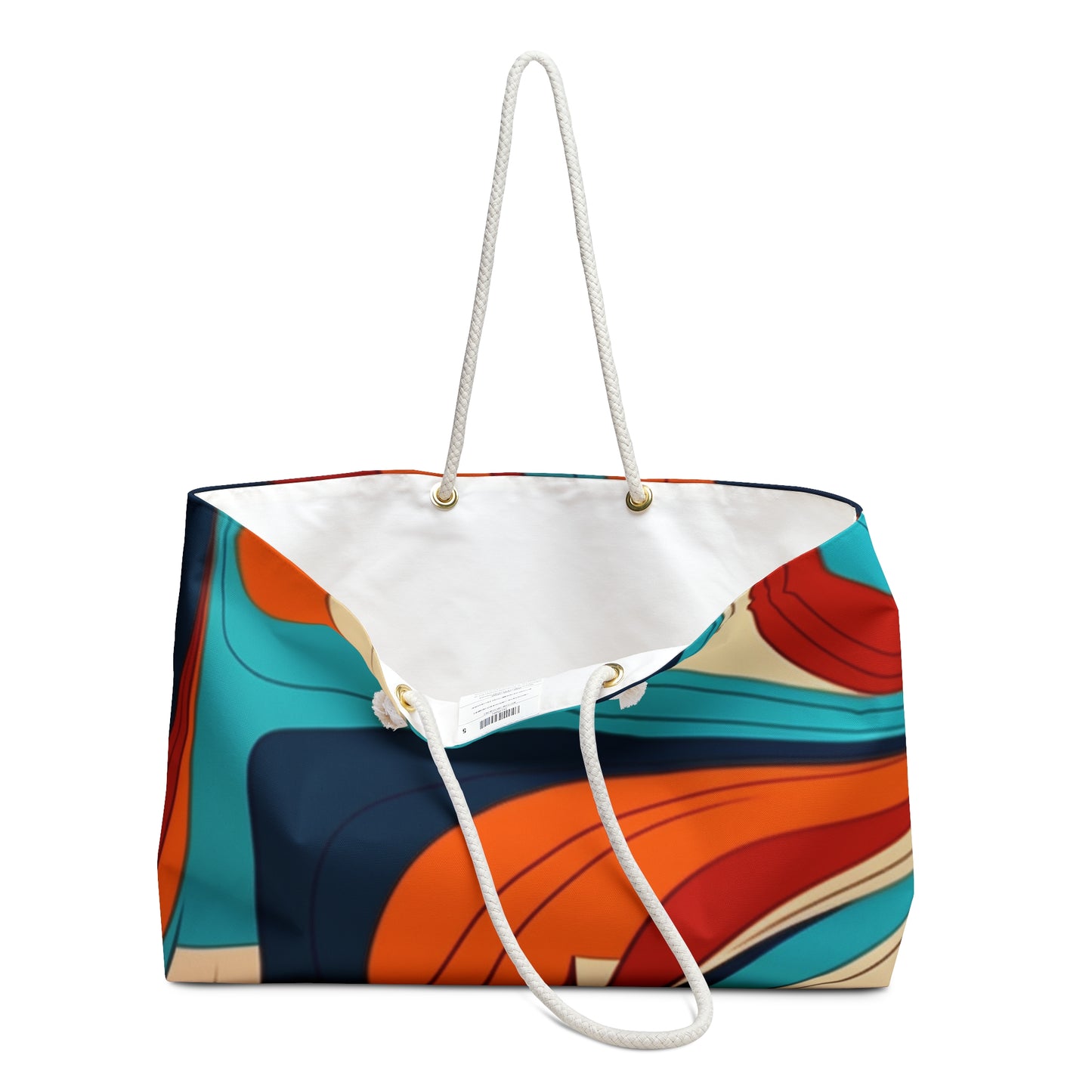 Vintage Modernism: Midcentury Modern Weekender Bag with Atomic Age Design and 1950s Fashion