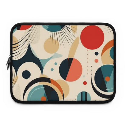 Abstract Elegance: Midcentury Modern Laptop Sleeve with Modern Abstract Art and Vintage Fashion