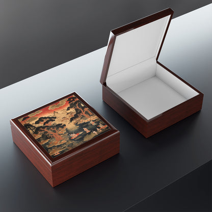 Custom Japanese Tapestry Jewelry Box: Your Personalized Artistic Statement