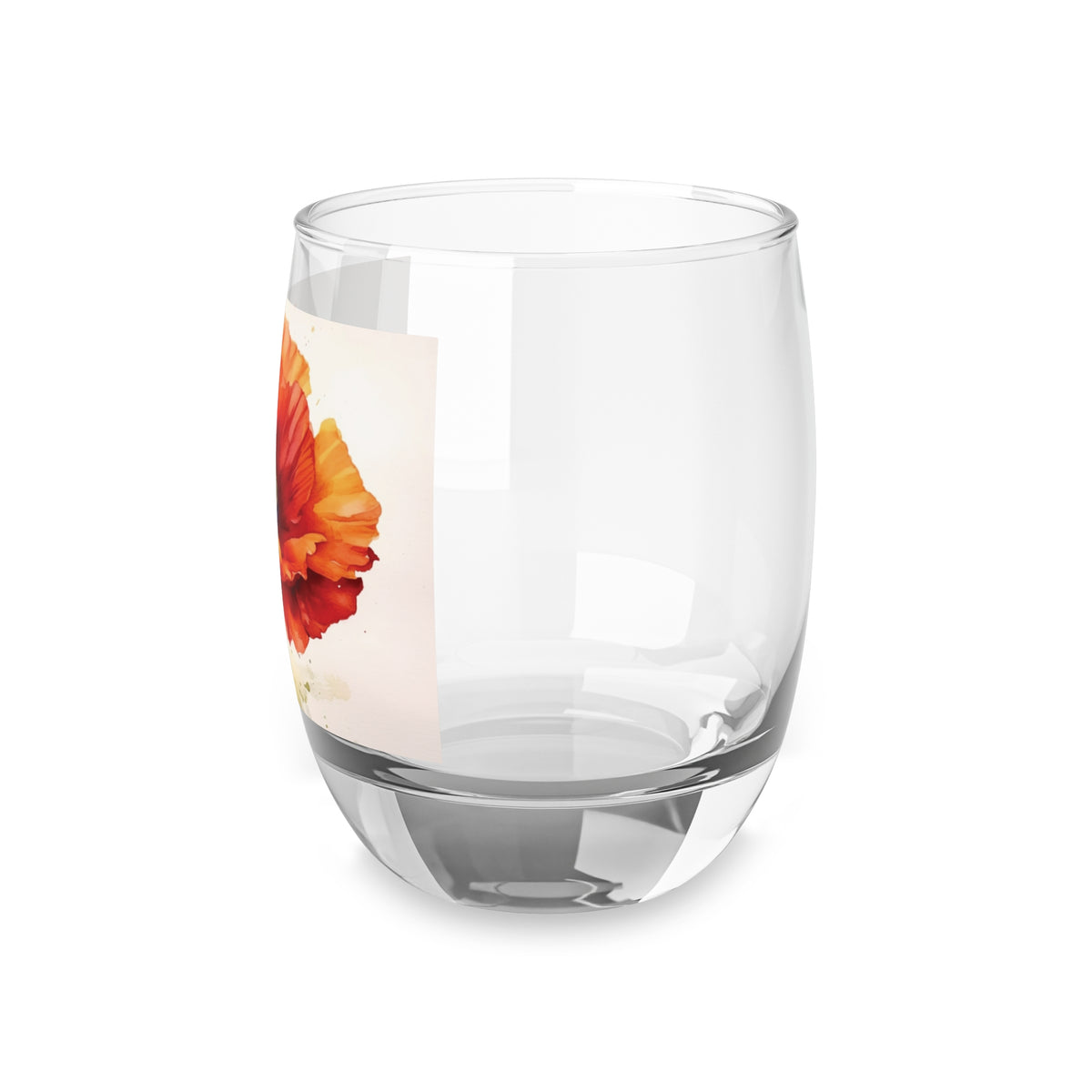 Stunning Poppy Flower Watercolor Whiskey Glass: A Blossoming Experience