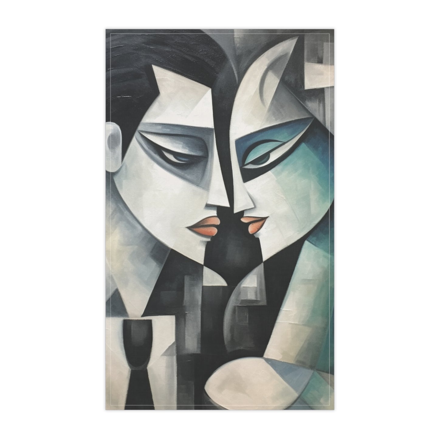 Kitchen Towel with Cubist Art: Artistic Finesse and Abstract Flair