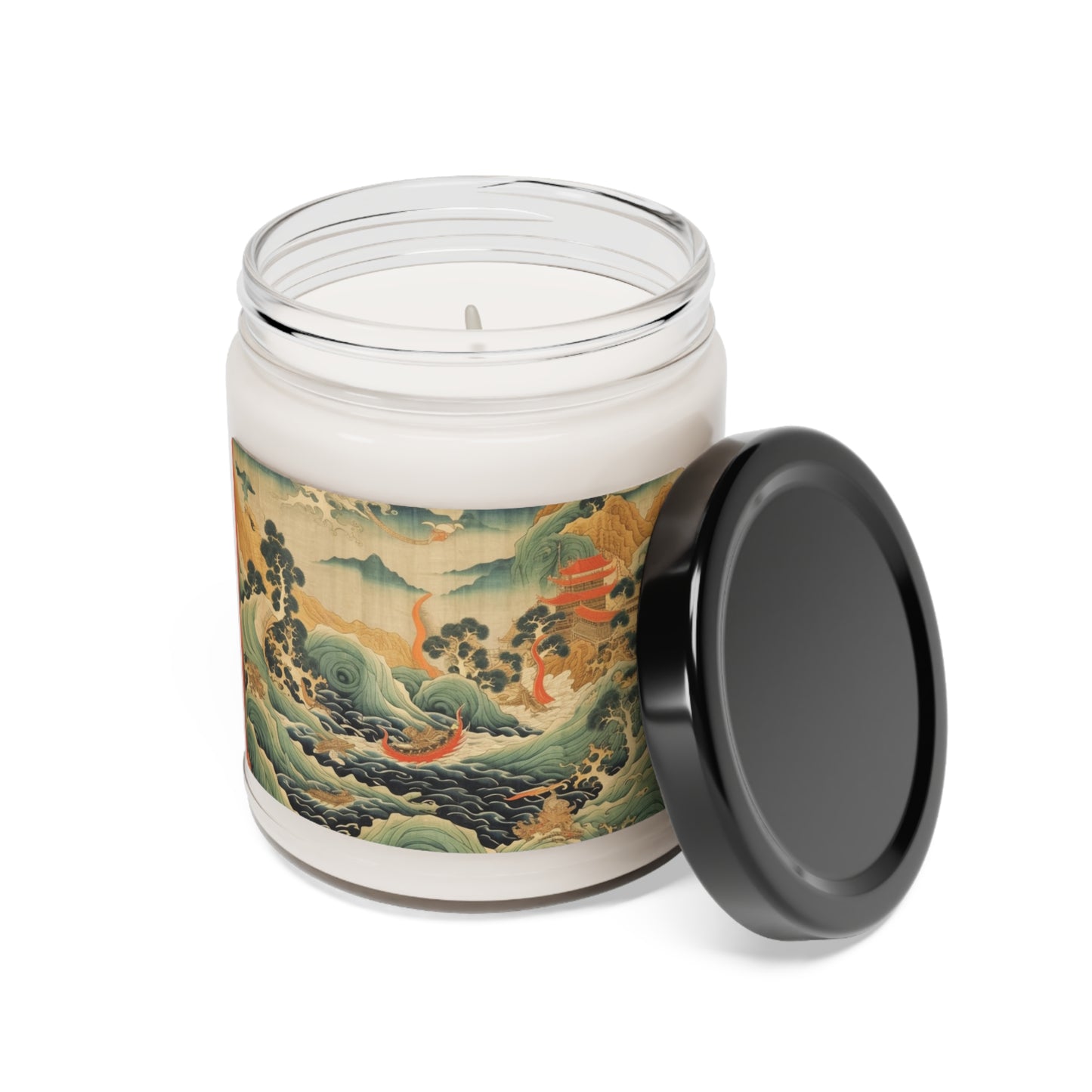 Harmony of the Elements: Japanese Tapestry-Inspired Scented Soy Candle 9 0z