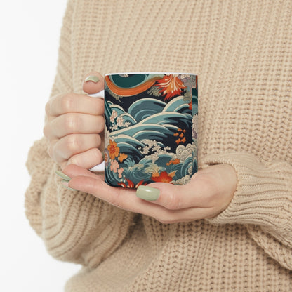 Ceramic Mug: Samurai-Inspired Style - Channel the Spirit of the Warriors with Our Kimono Mug