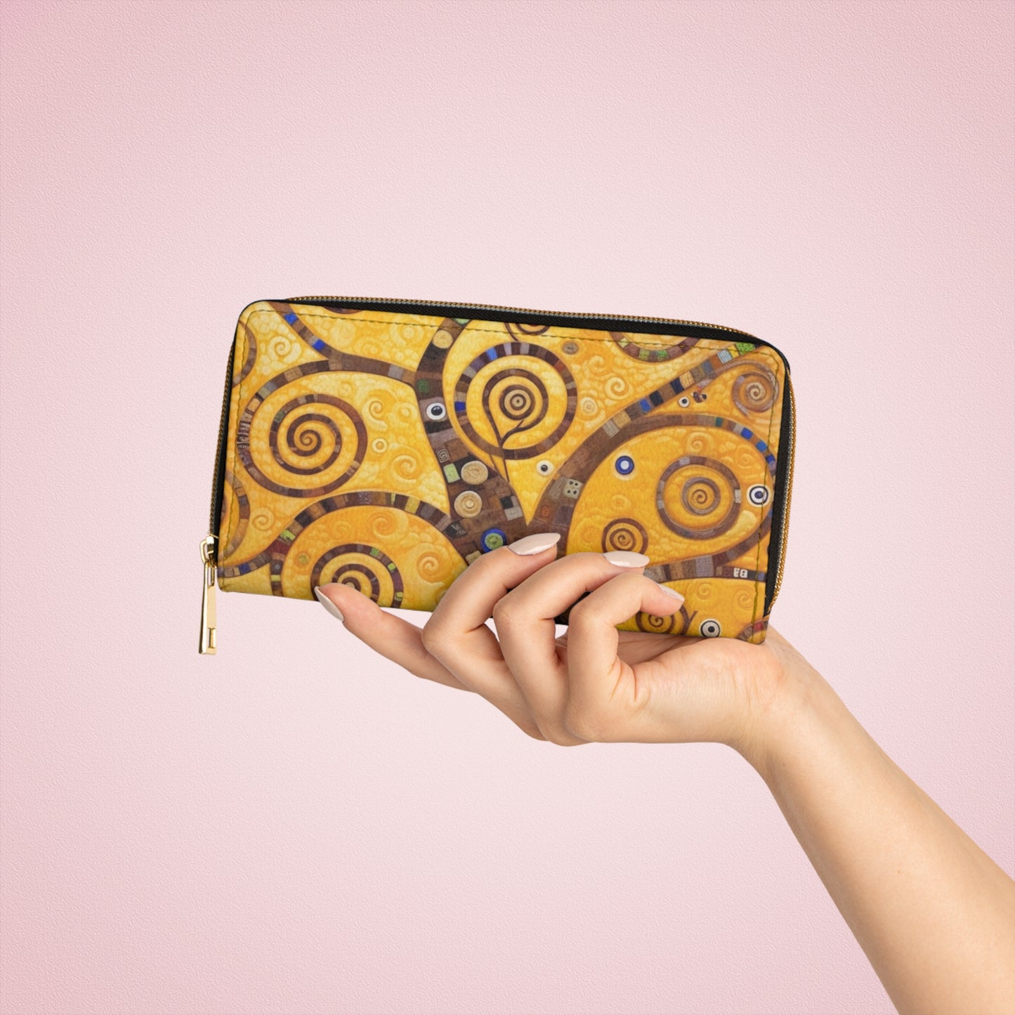 Gustav Klimt Tree of Life Zipper Wallet: Embrace Symbolism and Elegance