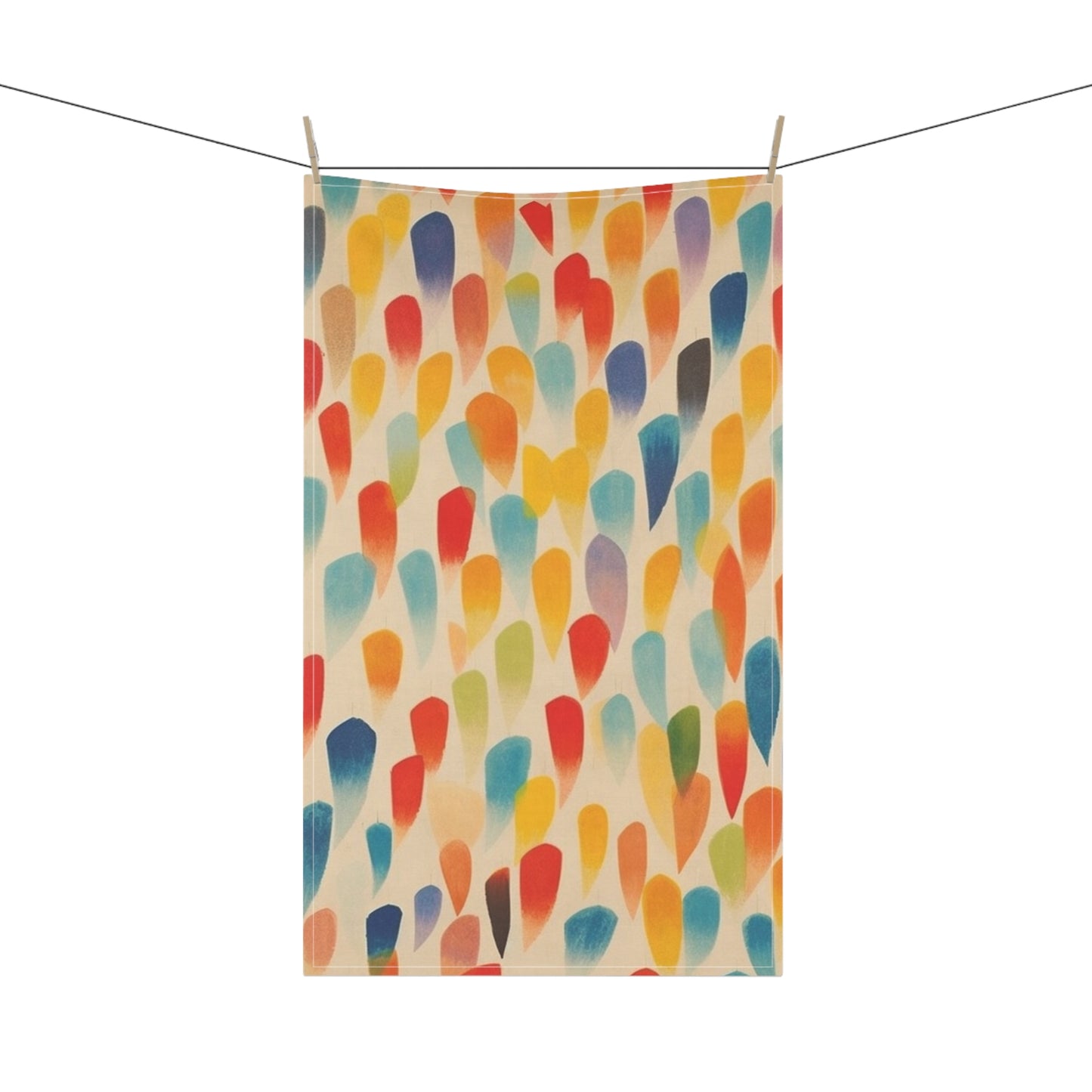 Artistic Expressions: Kitchen Towel Inspired by Tarō Okamoto and Primary Abstraction