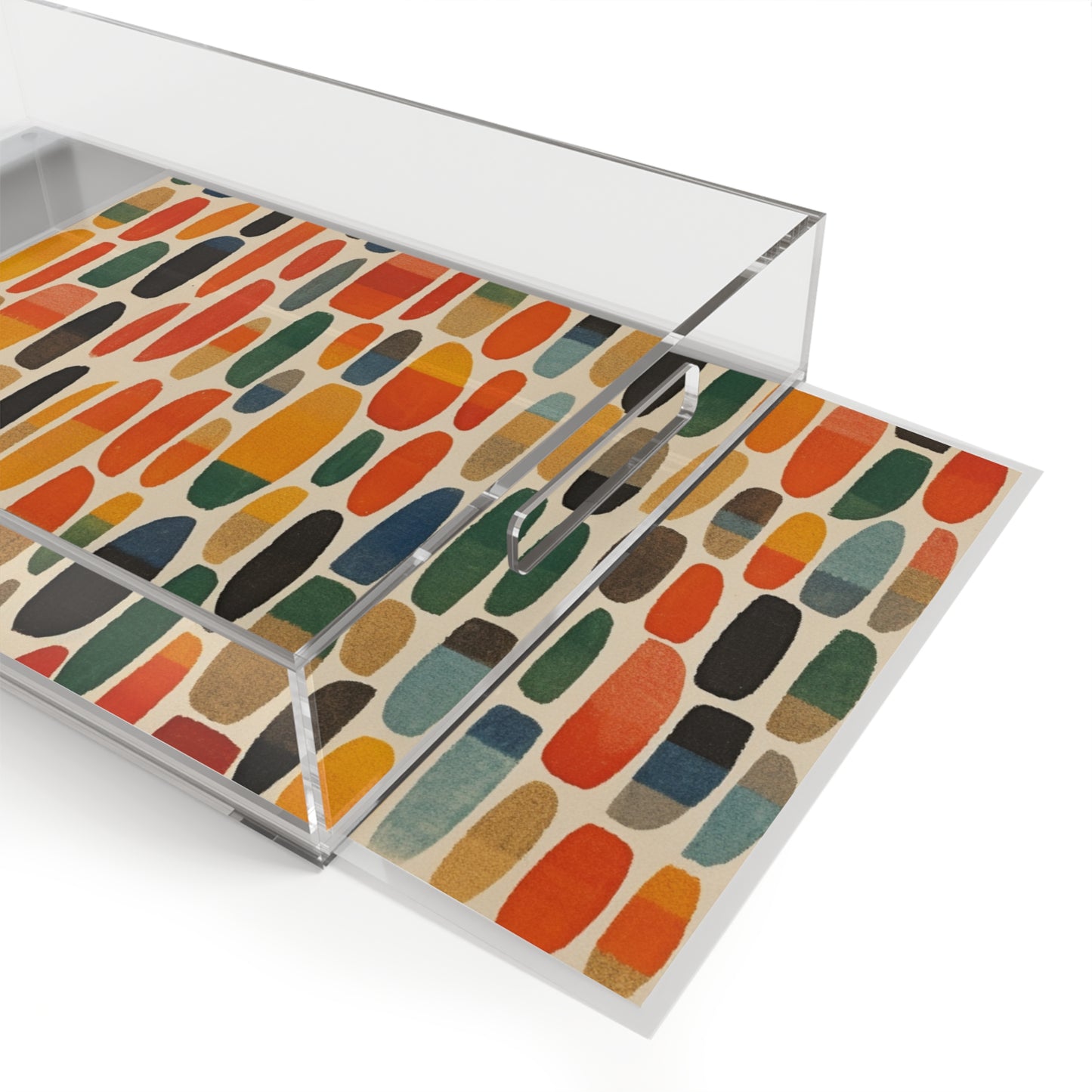 Modern Artistry: Acrylic Serving Tray with Translucent Colors