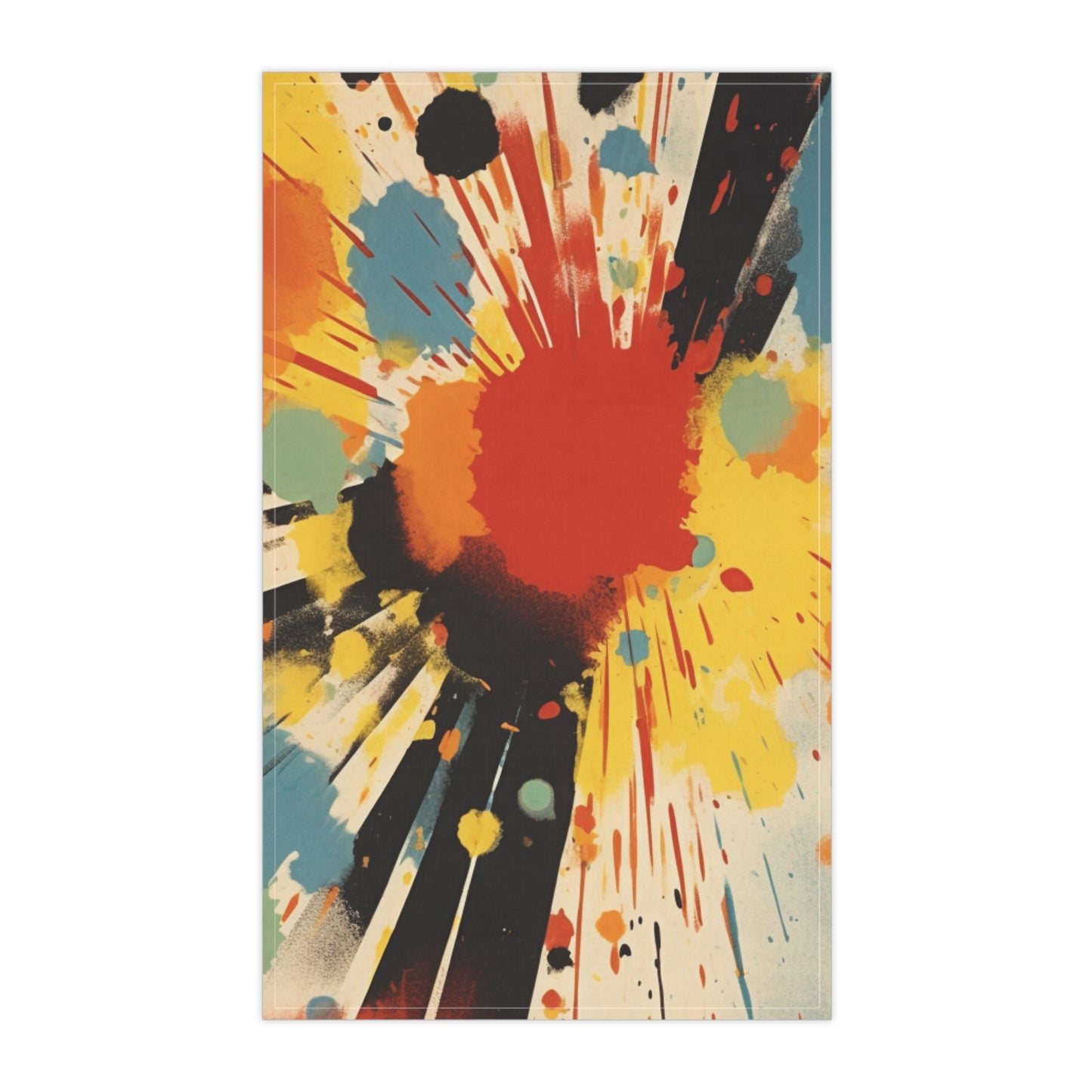 Abstract Harmony: Luminous Brushwork Kitchen Towel
