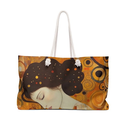 Gustav Klimt Inspired Weekender Bag : A Tribute to the Iconic Art of the Vienna Secession