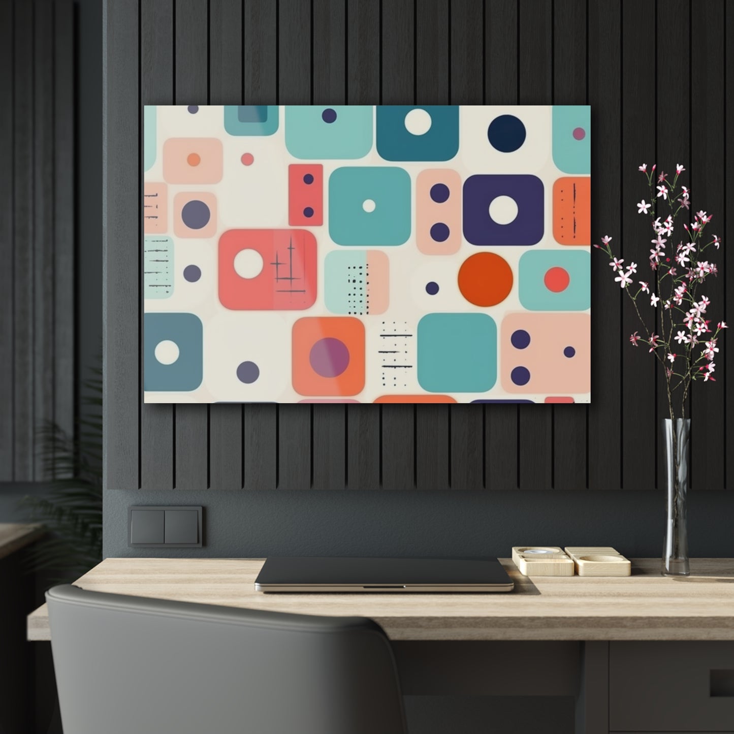 Retro Chic: Atomic Age-Inspired Acrylic Prints with Midcentury Modern Design and 1960s Fashion