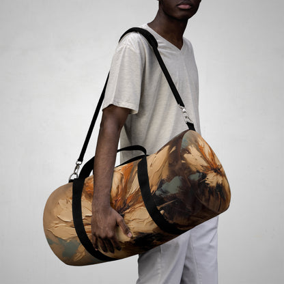Artistic Fusion: Duffel Bag Infused with Tan Hua-Inspired Abstract Art