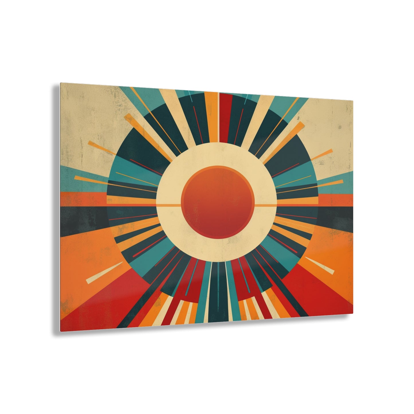 Minimalist Sunshine: Midcentury Modern Sun Acrylic Prints