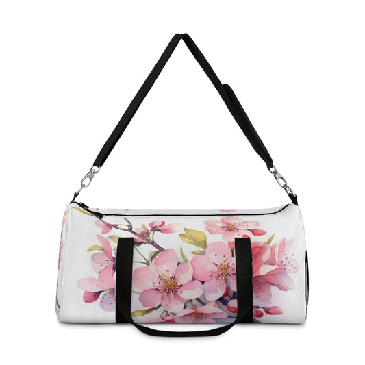 Cherry Blossom Delight: Floral Watercolor Duffel Bag
