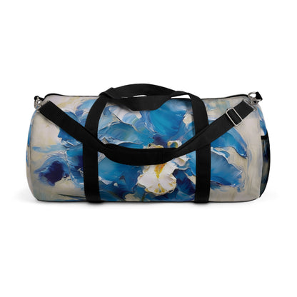 Embrace Artistic Expression with Blue Orchid Abstract Painting Duffel Bag