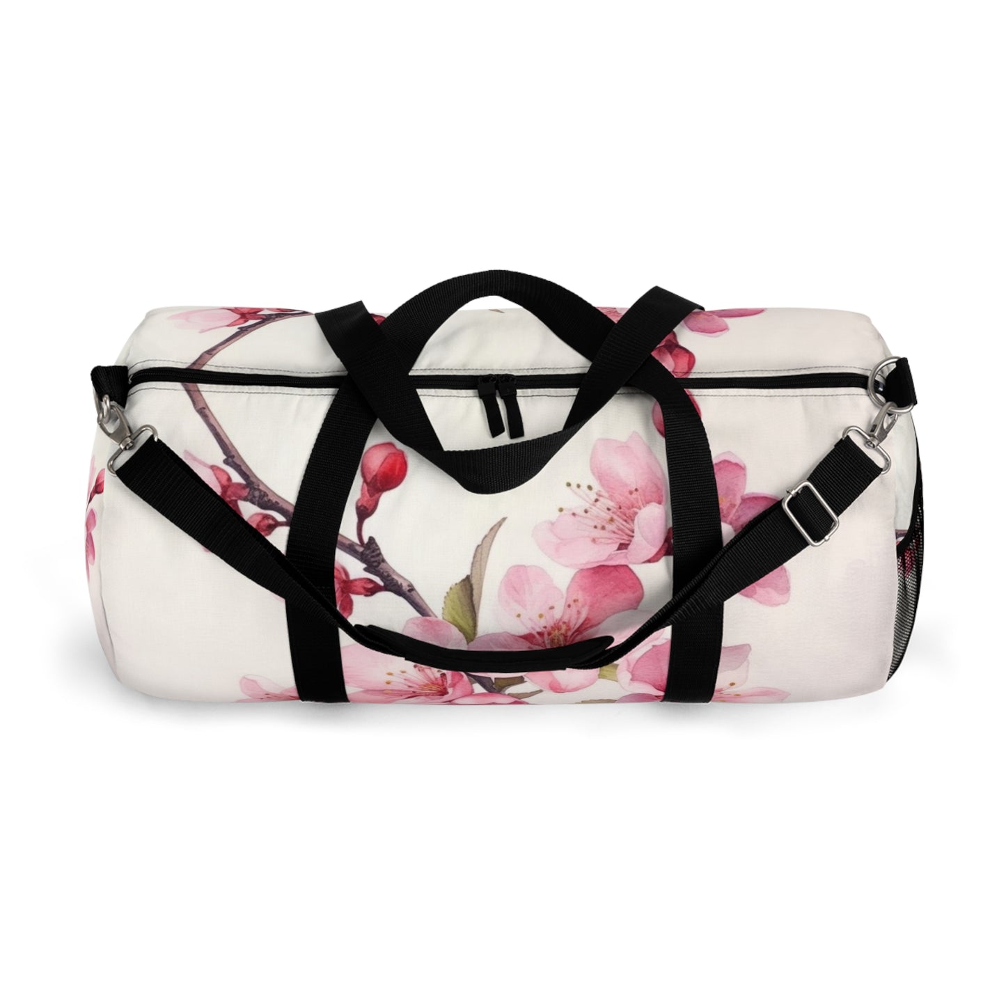 Artistic Flourish: Floral Watercolor Cherry Blossom Duffel Bag