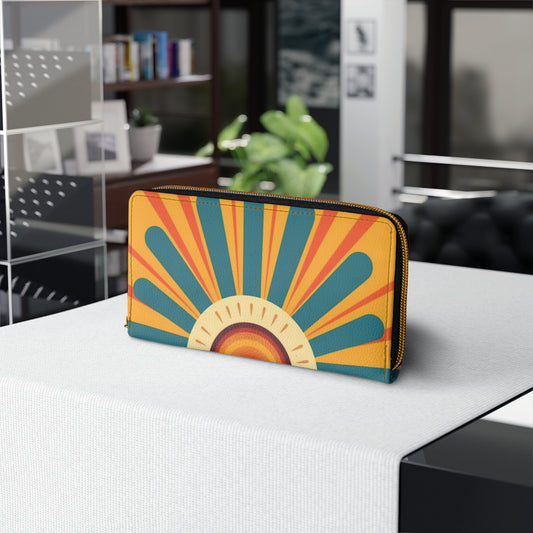 Atomic Age Sunshine: Midcentury Modern Sun Zipper Wallet