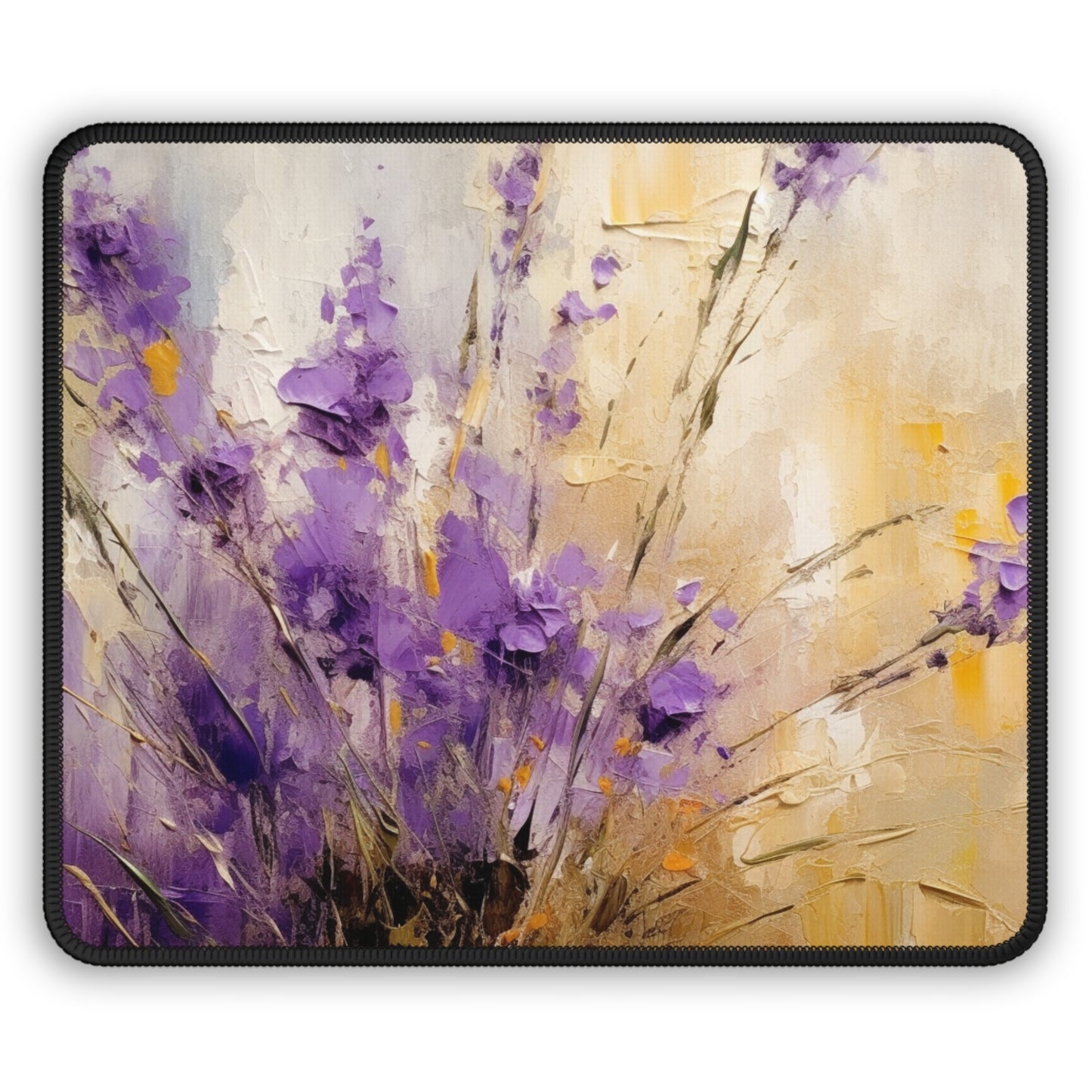 Expressive Lavender Drawing on Gaming Mouse Pad: A Symphony of Colors and Petals