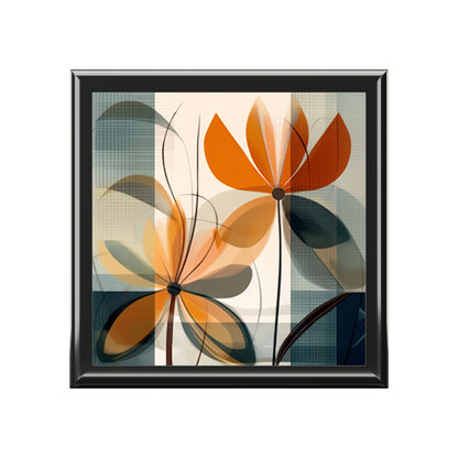 Botanical Chic: Flower Drawings and Minimalist Design Jewelry Box
