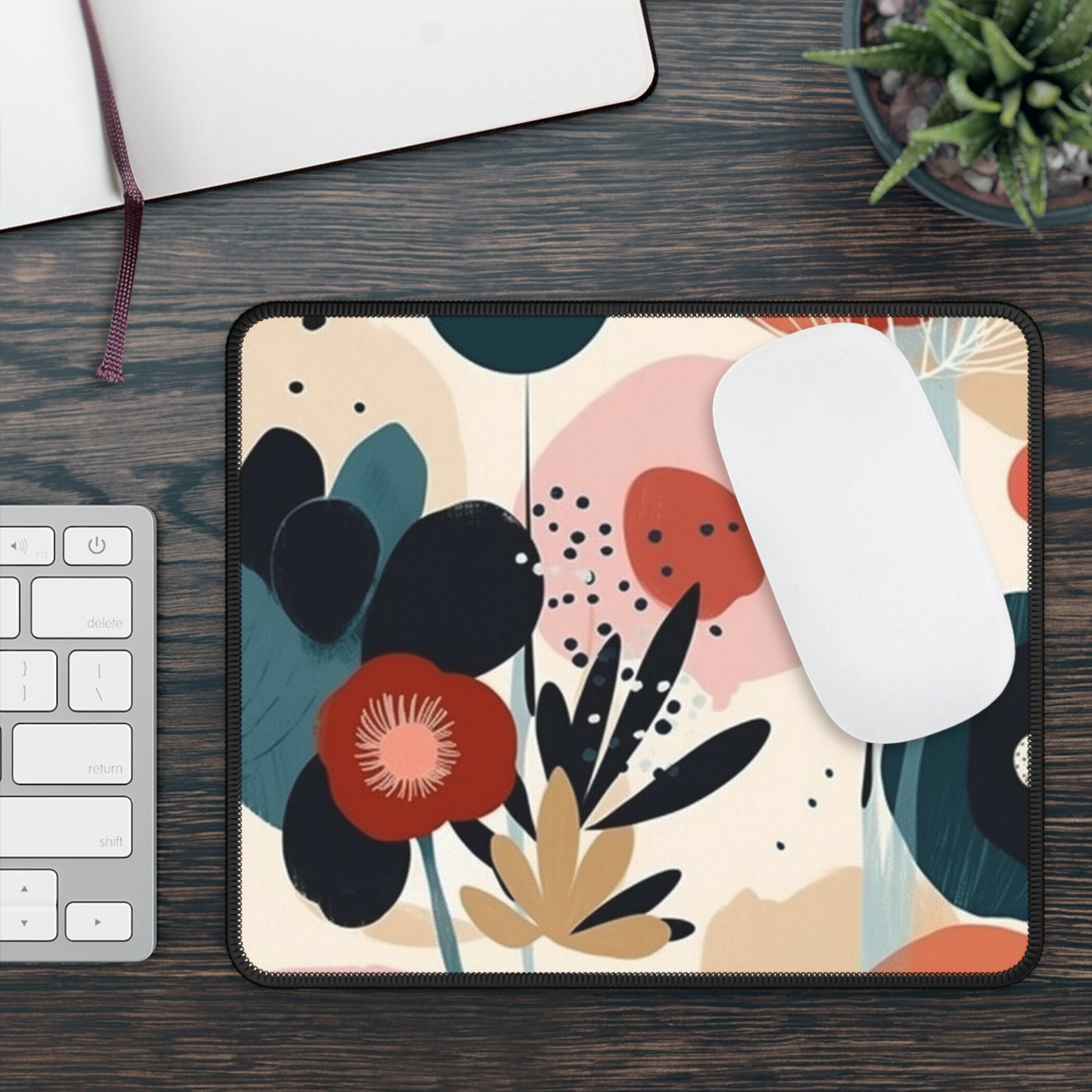 Atomic Elegance: Midcentury Modern Gaming Mouse Pad with a Twist of Vintage Fashion