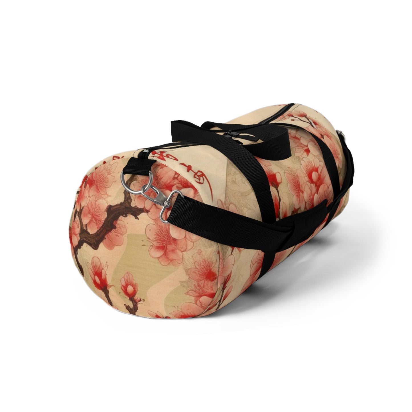 Whimsical Blossom Dreams: Duffel Bag with Delightful Flower Drawings and Cherry Blossoms