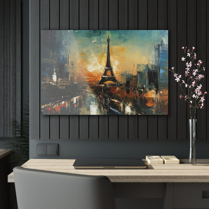 Acrylic Prints with Paris Skyline: A Brush Stroke of Midnight Charm