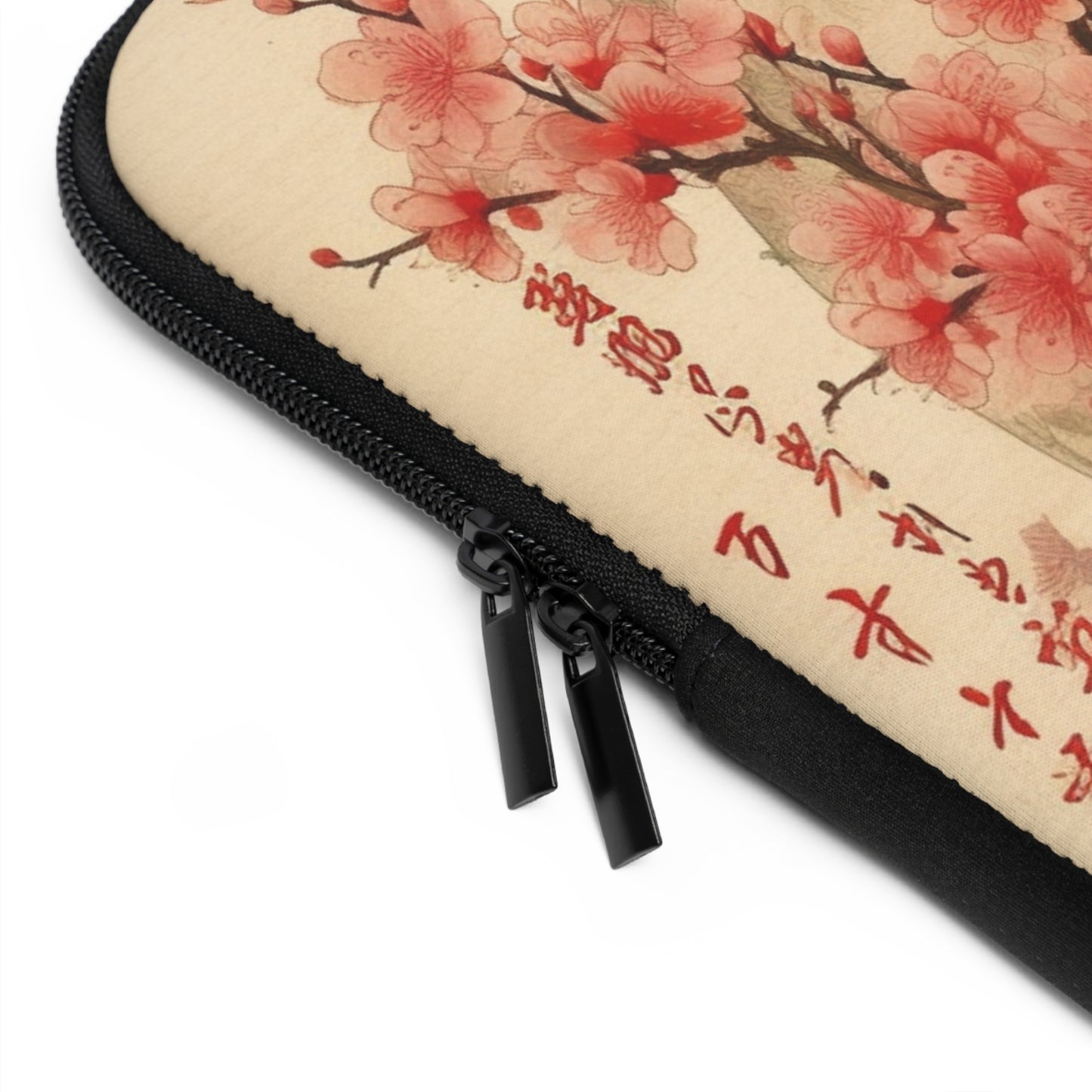 Whimsical Blossom Dreams: Laptop Sleeve with Delightful Flower Drawings and Cherry Blossoms