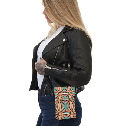 Starburst Candy Colored Vintage Vibe: Stylish Cell Phone Wallet for Retro Enthusiasts
