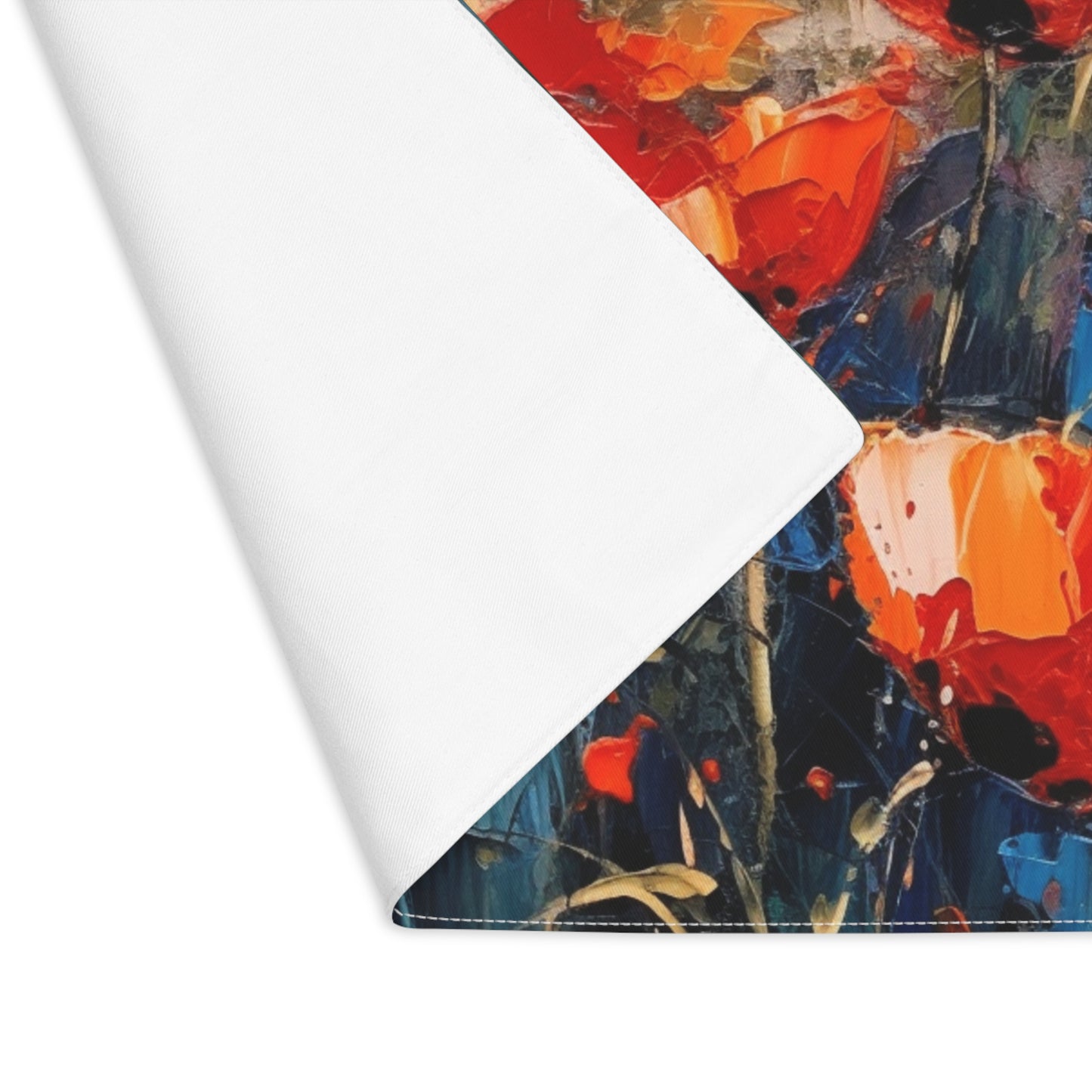 Placemat Paradise: Abstract Poppy Artwork and Flower Drawings