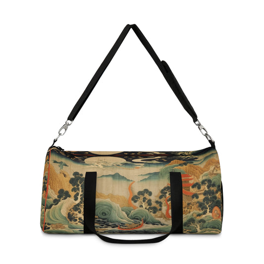 Harmony of the Elements: Japanese Tapestry-Inspired Duffel Bag